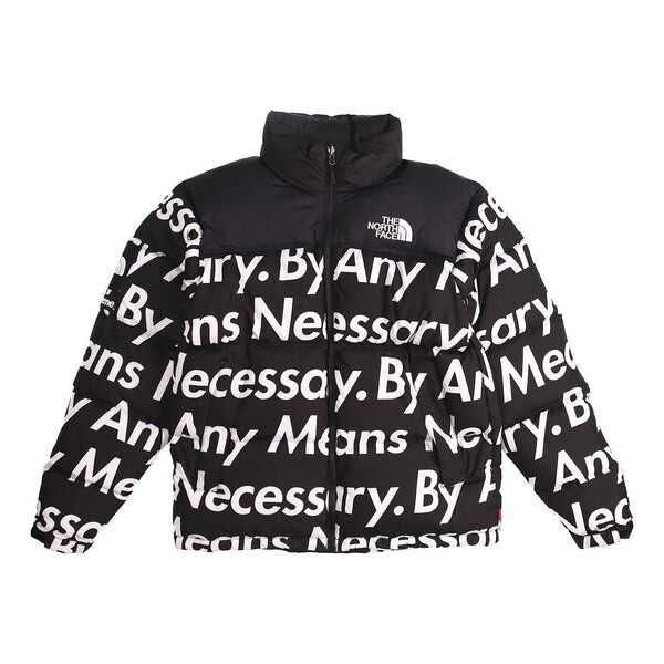 

Куртка fw15 x the north face by any means nuptse jacket 'black' Supreme, черный
