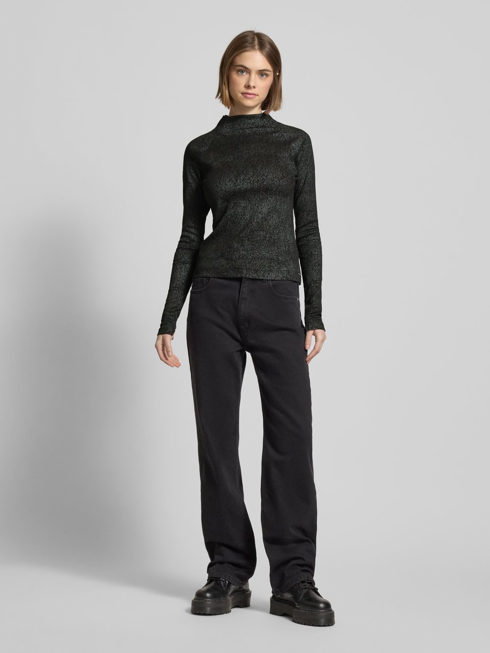 

Лонгслив с воротником-стойкой G-Star Raw, черный