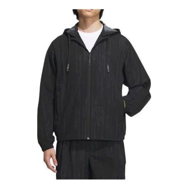 Куртка wuji сирсакер тканая куртка азиатские размеры Adidas, черный — фото 3