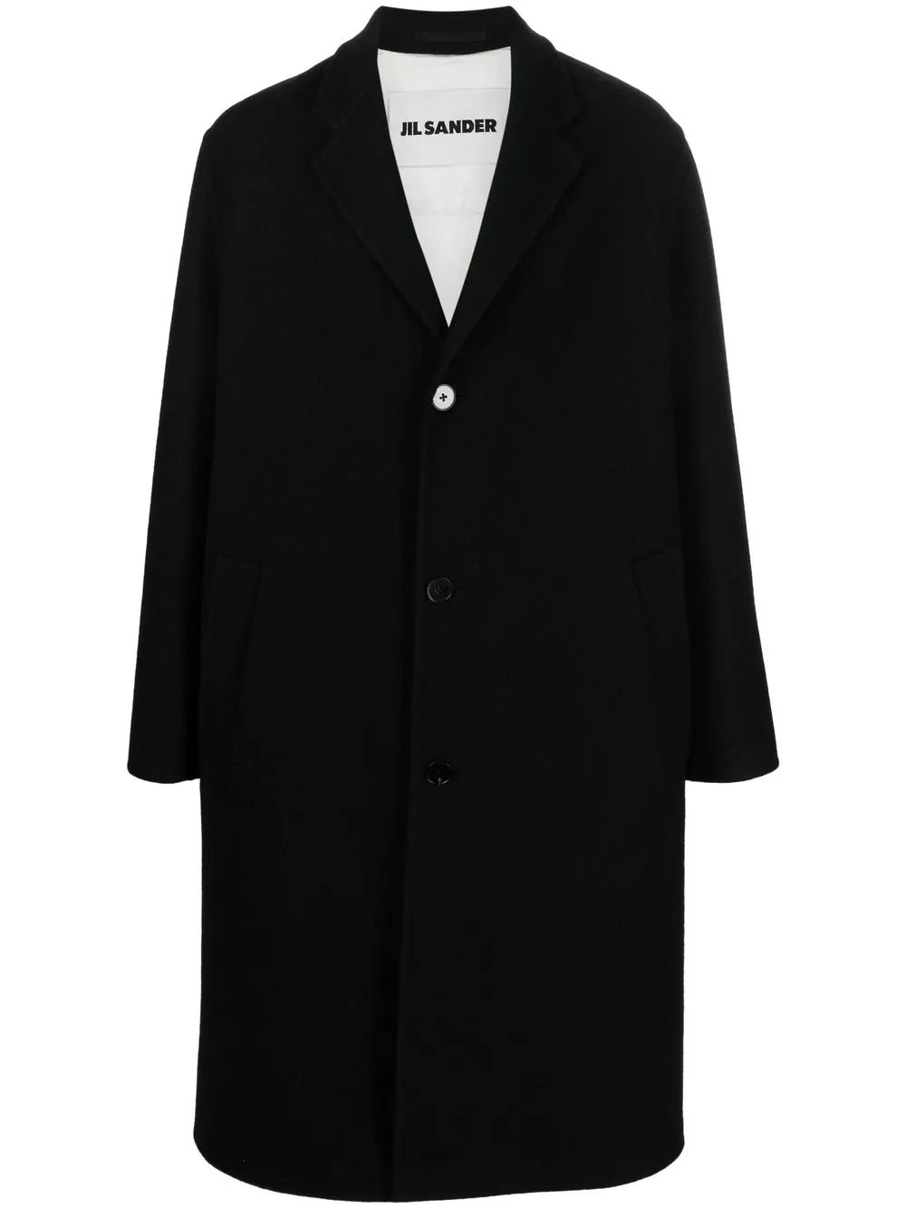 

Однобортное пальто миди JIL SANDER, черный