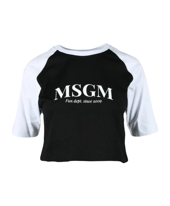

Хлопковая футболка с уникальным дизайном. Msgm, черный
