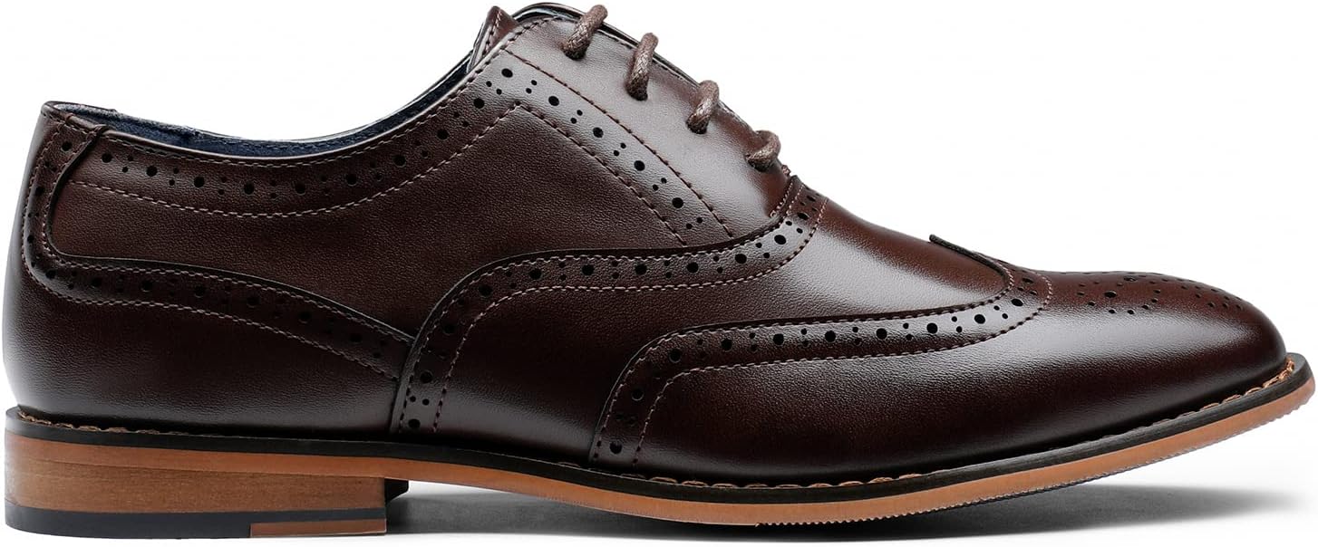 Туфли Bruno Marc Boy's Prince-K2 Classic Oxfords с крыловидным носком, темно-коричневый — фото 4