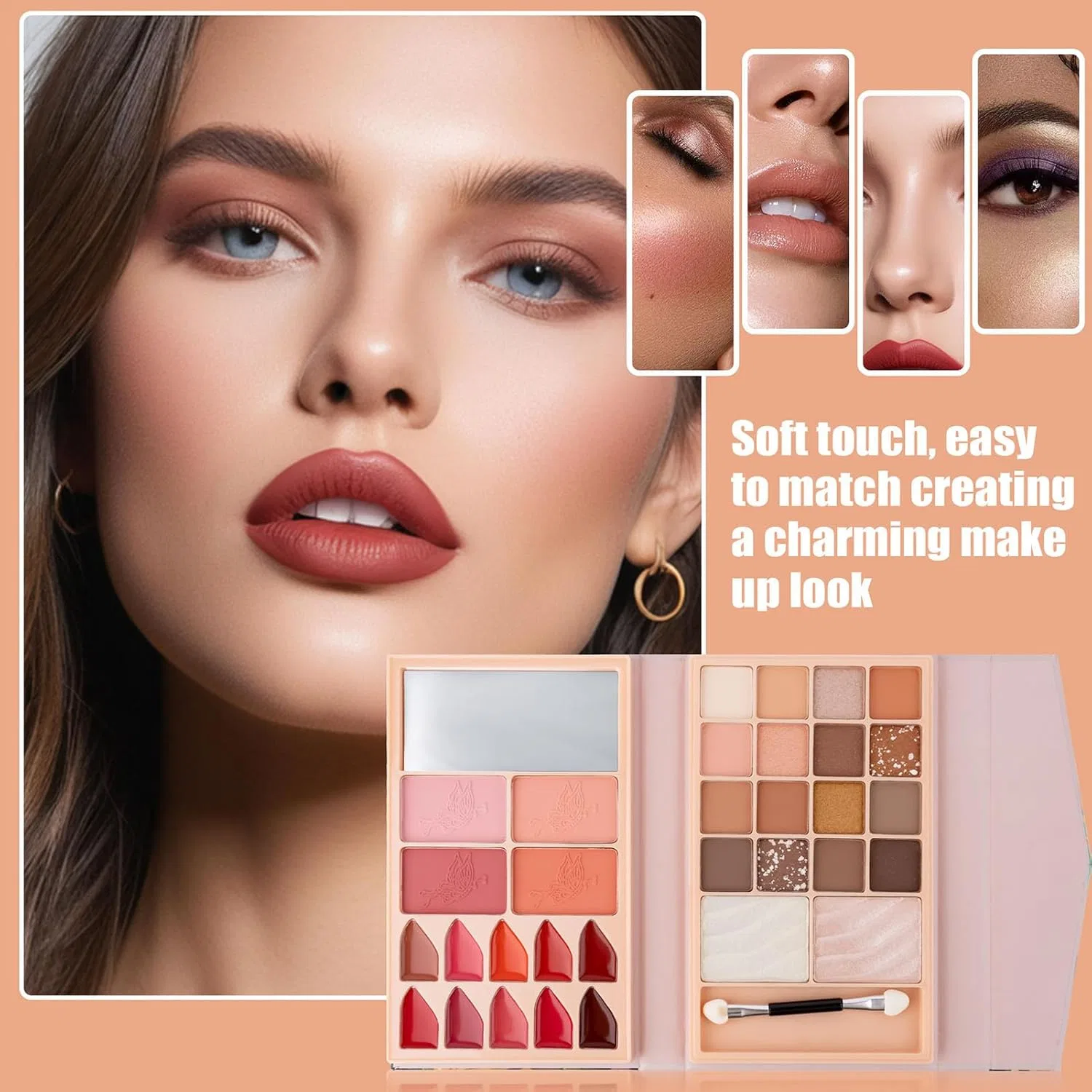 Палетка для контуринга и хайлайтинга Multifunctional Beauty Kit, No Brand, 1 шт. — фото 3