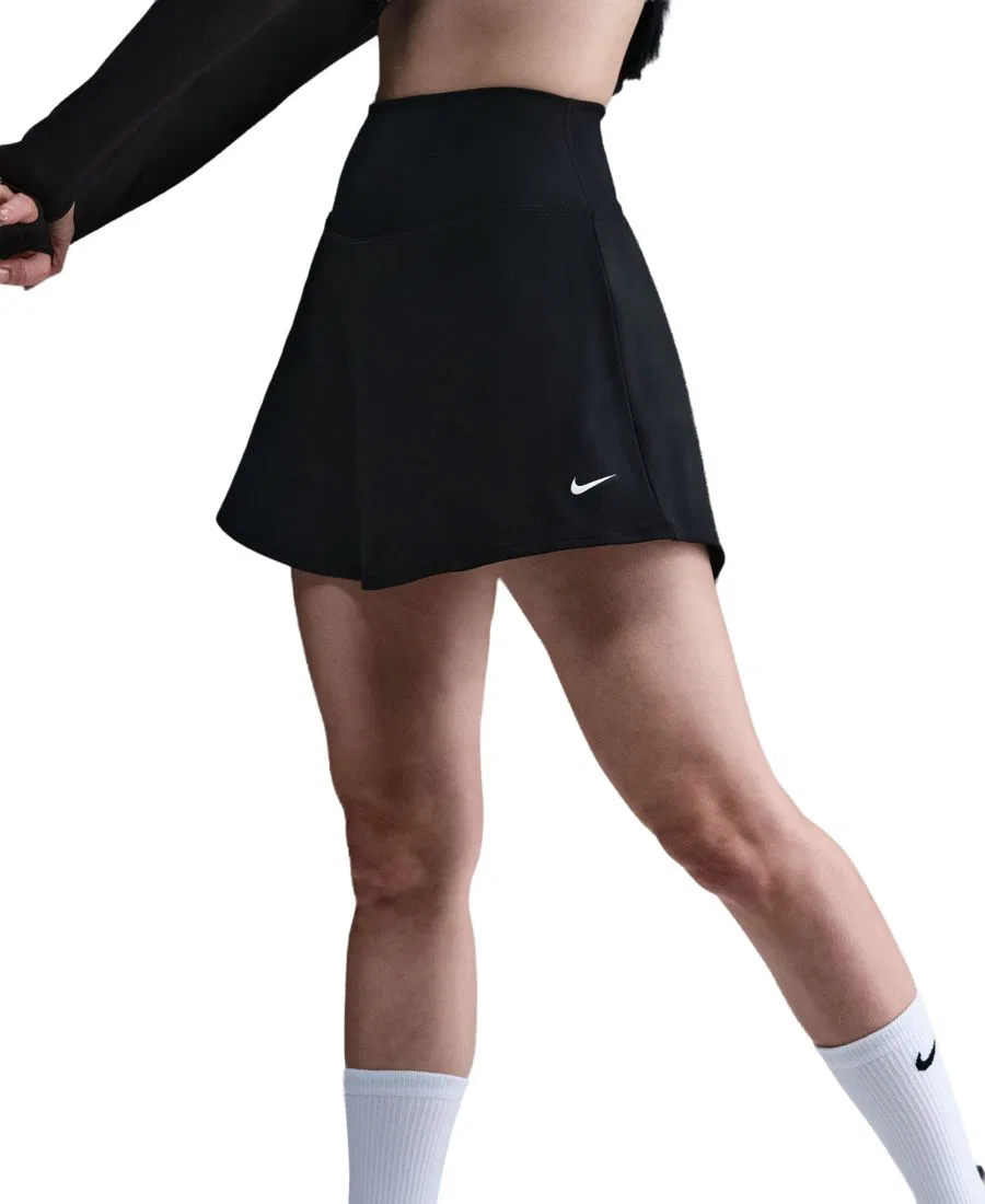 Женская юбка Dri-Fit с логотипом Swoosh Nike, черный/белый — фото 2