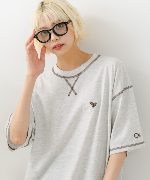 

Футболка с круглым вырезом и тройной строчкой, коллаборация Outdoor Exchange x Zero Stain, цвет слоновая кость, Бежевый, Футболка с круглым вырезом и тройной строчкой, коллаборация Outdoor Exchange x Zero Stain, цвет слоновая кость