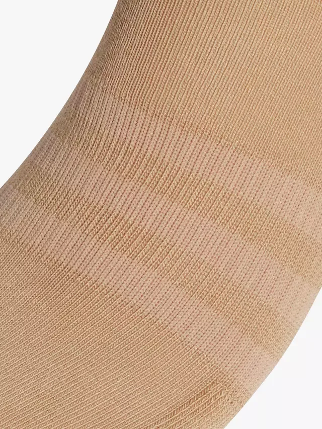 Мужские хлопковые носки средней высоты, комплект из 3 штук, белые/бежевые adidas — фото 3