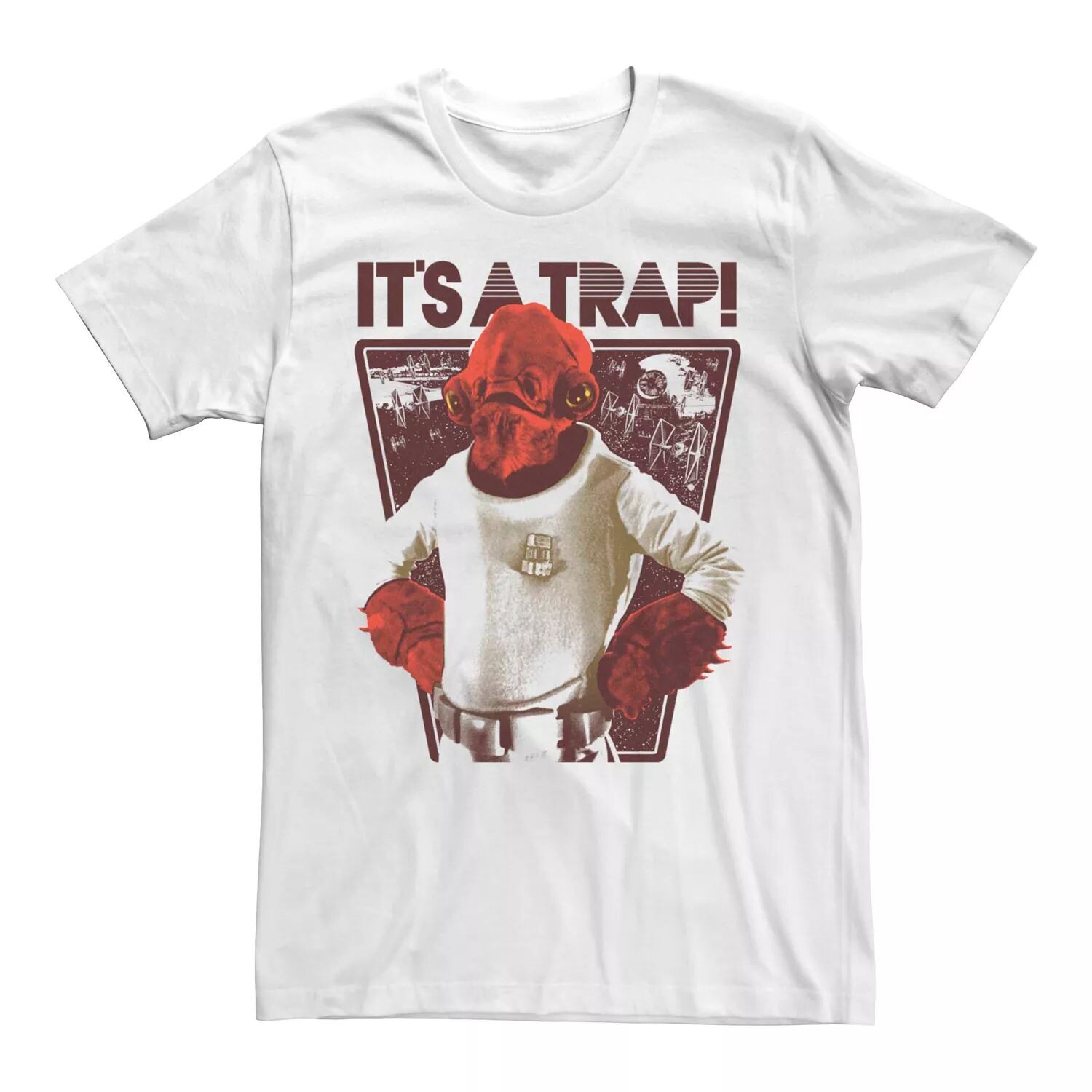 

Мужская футболка с рисунком «Адмирал Акбар» «Звездные войны» It’s A Trap Licensed Character