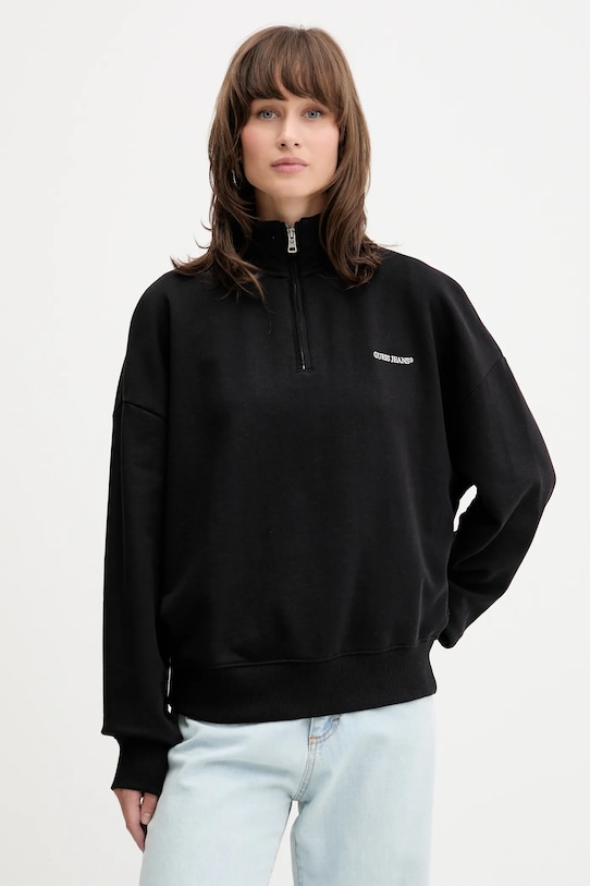 

Хлопковая толстовка Guess Jeans, черный