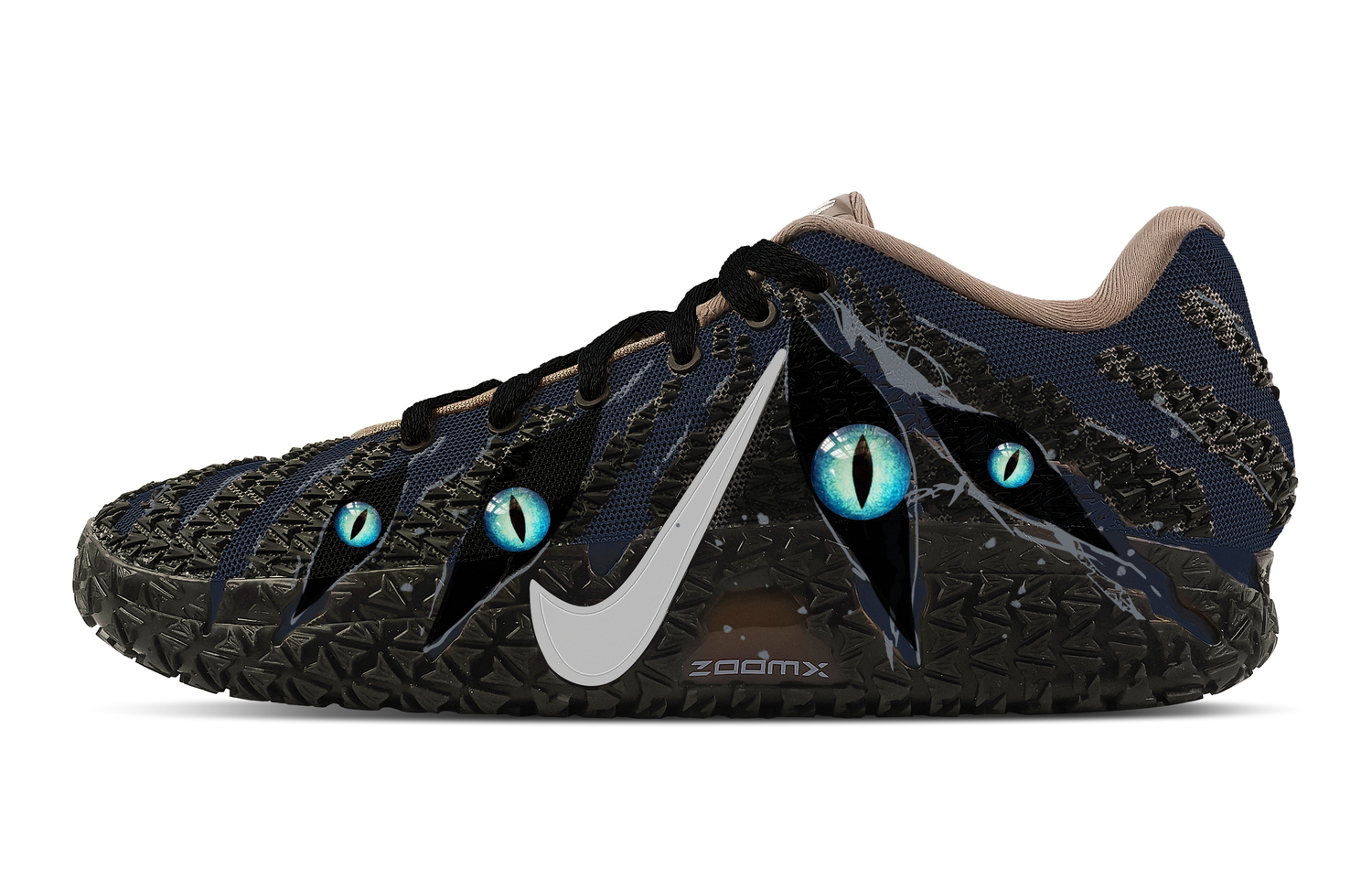 

Nike Кроссовки баскетбольные низкие Ja Morant 3 Shadow Leopard Abrasion Resistant мужские черно-синие