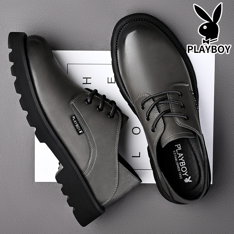Туфли мужские Men"s Casual Men Low-Top Playboy, серый — фото 4