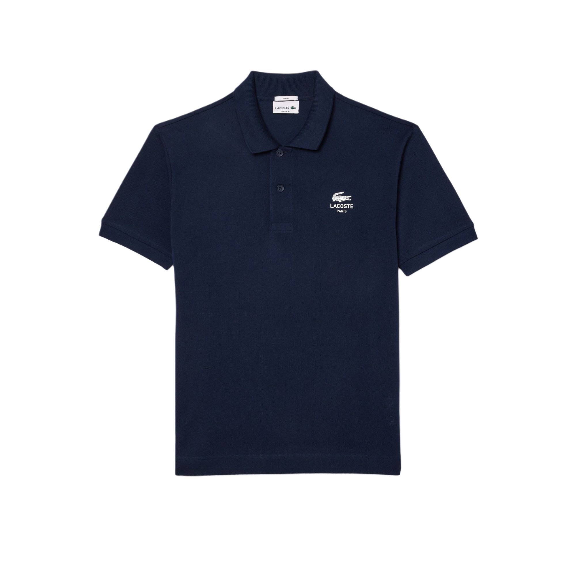 

Поло с вышитым логотипом LACOSTE, синий