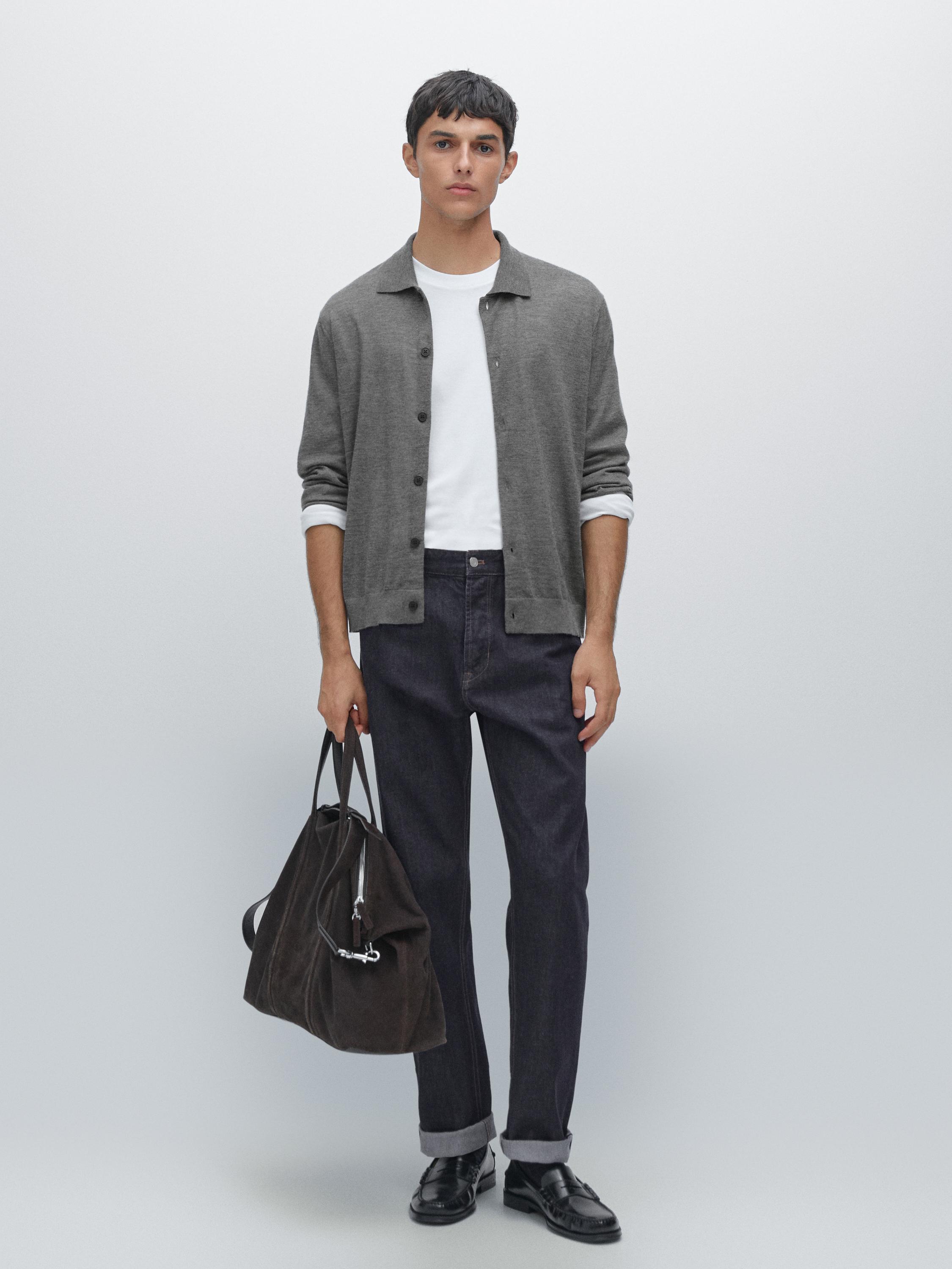 

Кардиган из 100% кашемира Massimo Dutti, Medium Grey