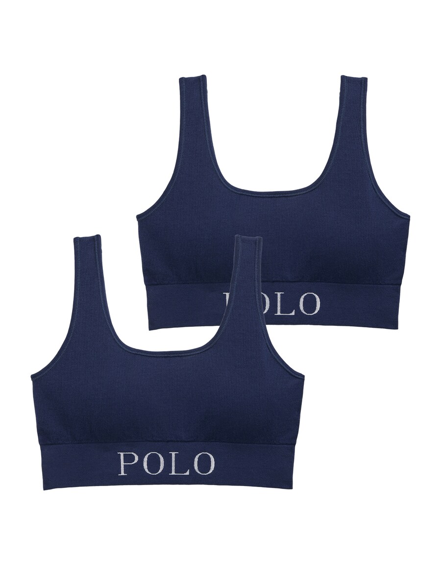 

Бюстгальтер-бралетт Polo Ralph Lauren Ribbed Seamless, темно-синий