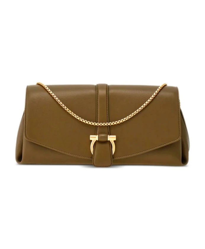 

Сумка через плечо с пряжкой Ганчини Salvatore Ferragamo, зеленый