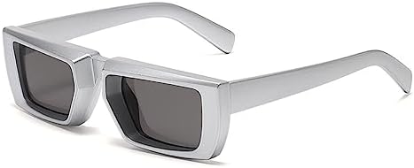 

Солнцезащитные очки в маленькой оправе 2027 года для женщин, модный тренд, стимпанк, винтажные прямоугольные солнцезащитные очки для мужчин в стиле панк MTZJH, D-c1-silver