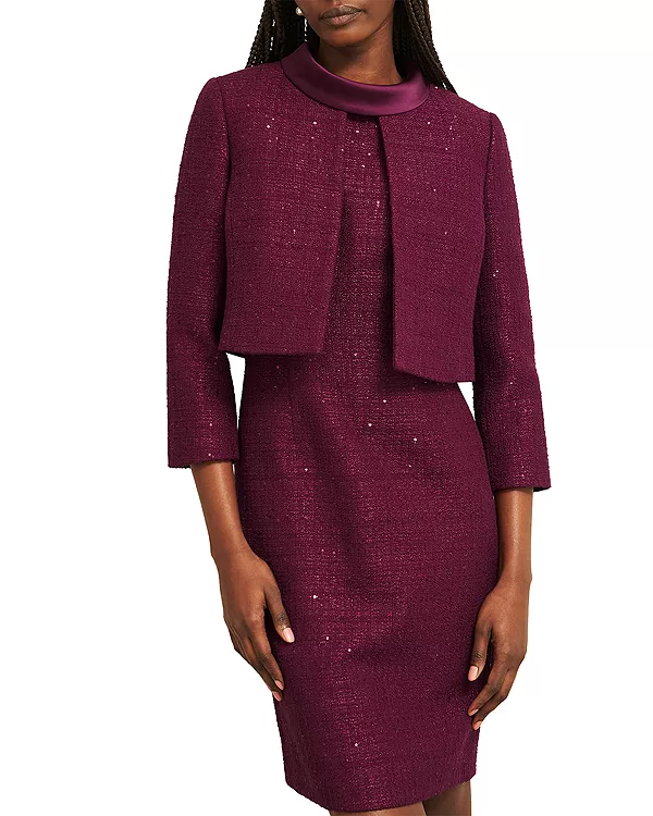 

Твидовый жакет Prisha Hobbs London, фиолетовый