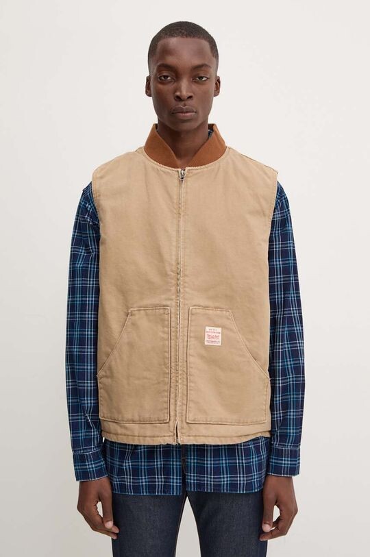 

Хлопковый жилет Levi's, бежевый