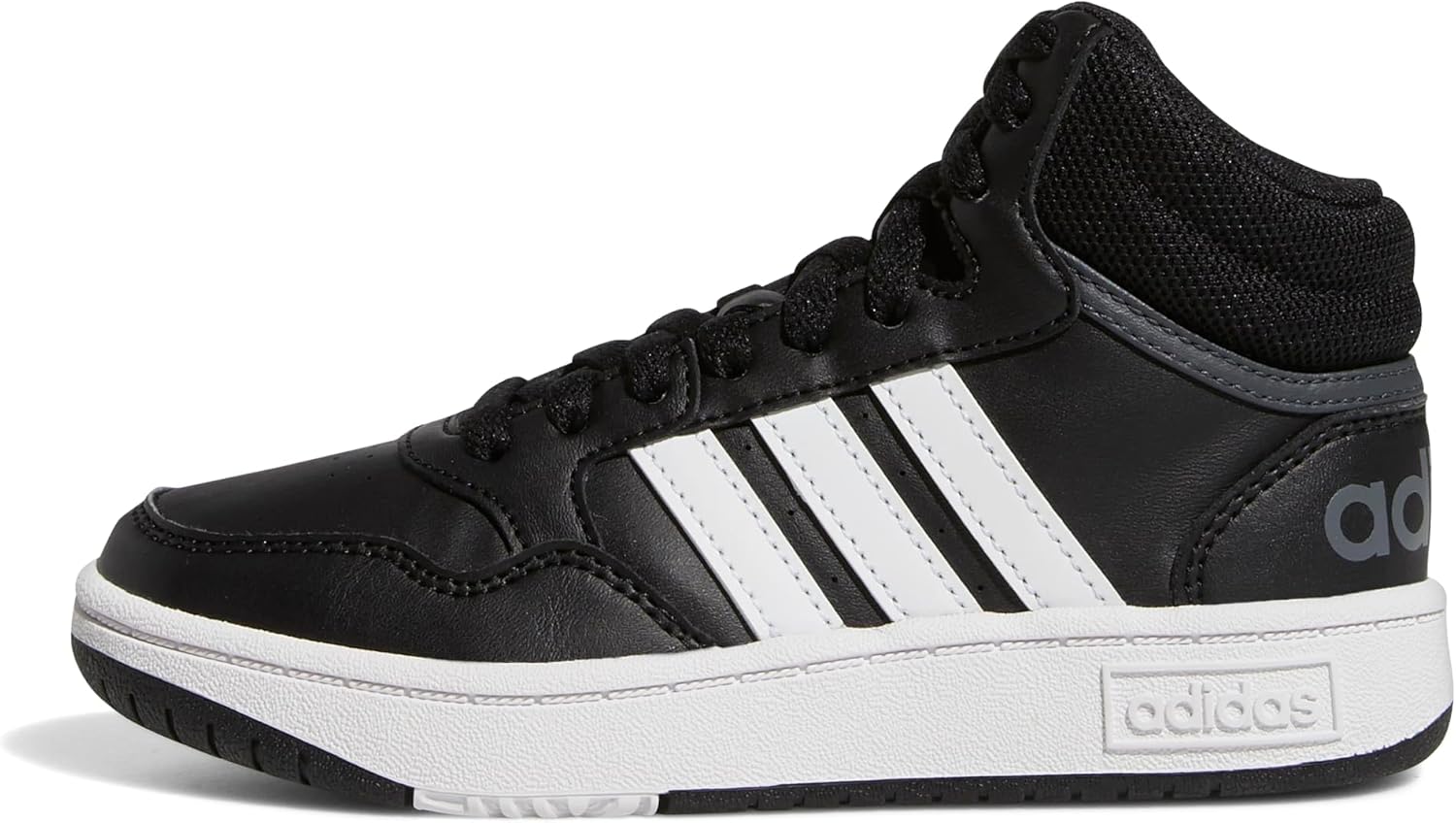 

Баскетбольные кроссовки Adidas Kids' Hoopds среднего верха, белый/черный/серый