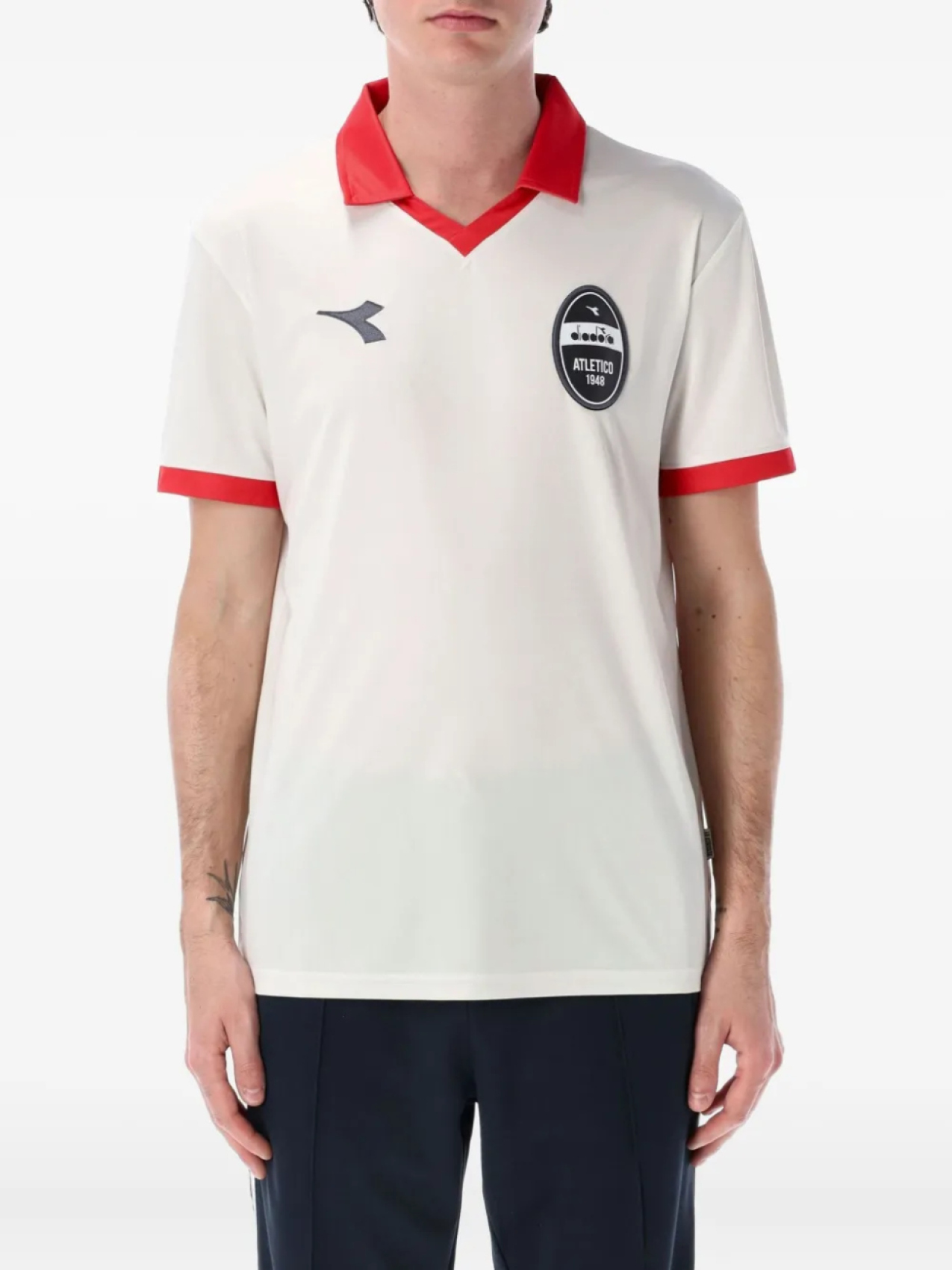 

Diadora рубашка поло с контрастным воротником, белый