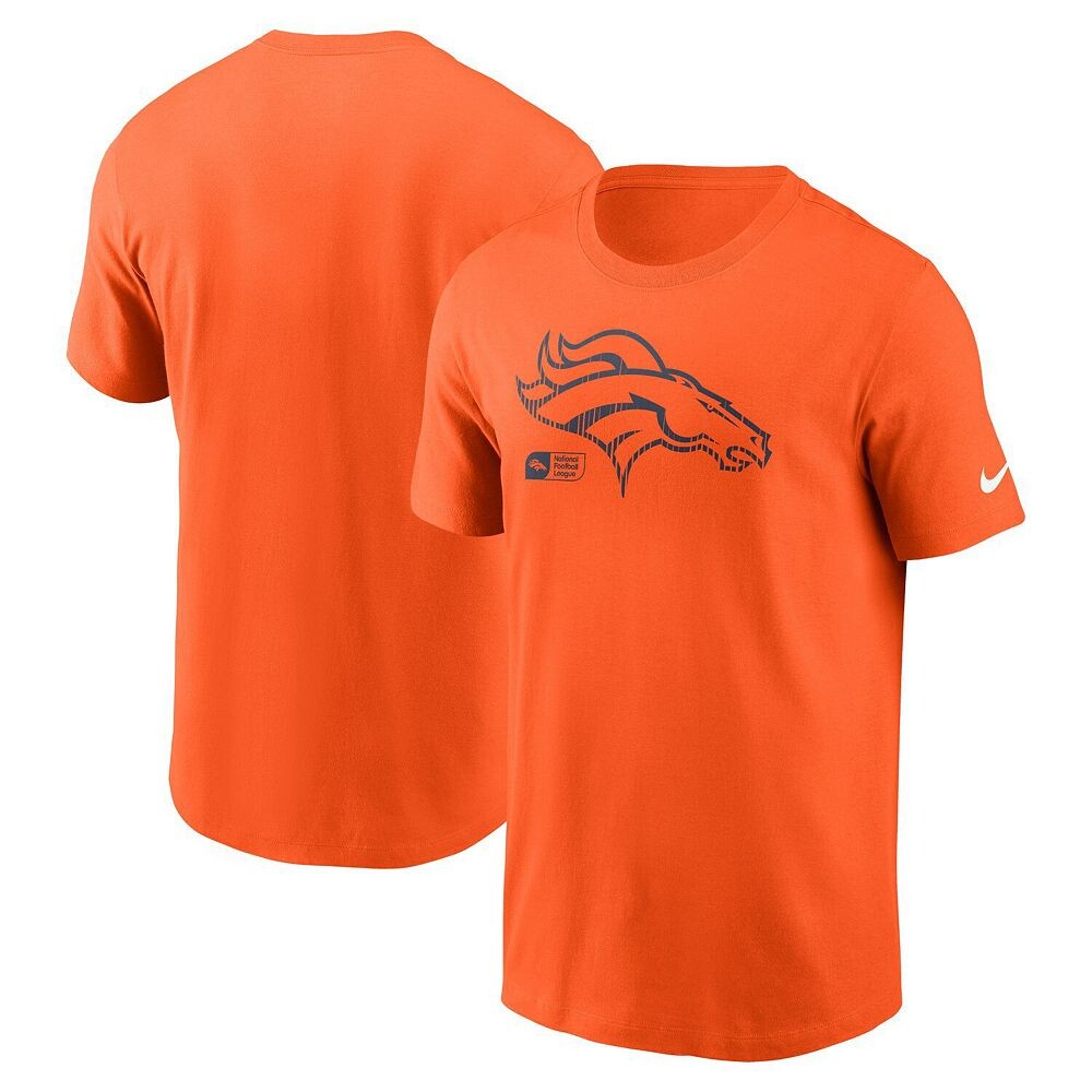 

Мужская футболка Nike Orange Denver Broncos Faded Essential, цвет Den Orange