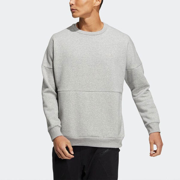 Толстовка adidas Solid Color Minimalistic Alphabet Printing Round Neck Sports Unisex Gray, серый — фото 4