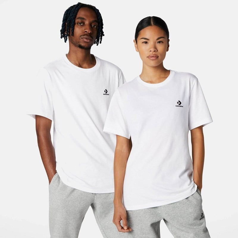 

Футболка со звездным шевроном Converse, белый
