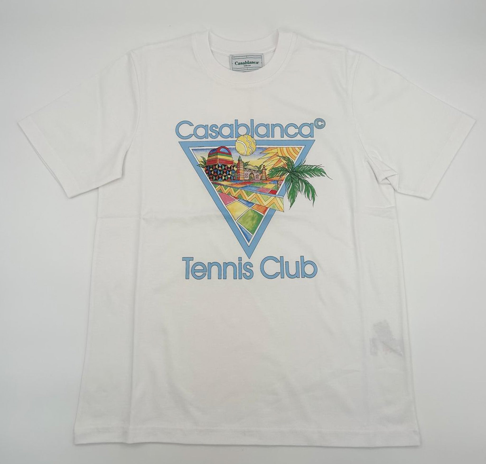 

Футболка с принтом теннисного клуба Casablanca White Afro Cubism