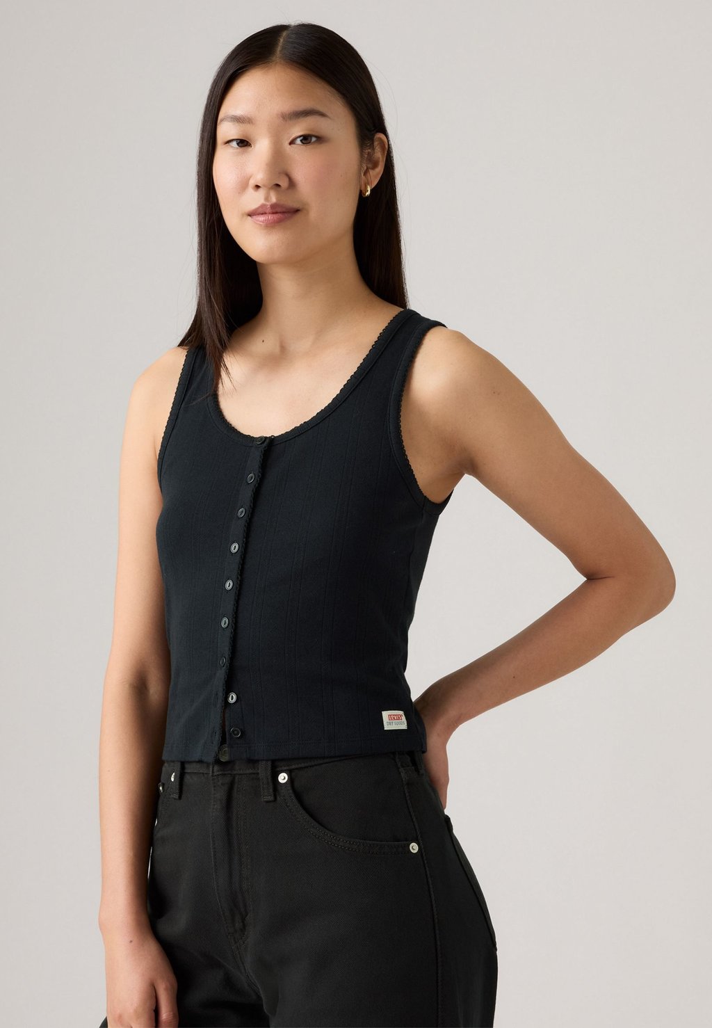 

Топ DRY GOODS POINTELLE TANK Levi's, черный