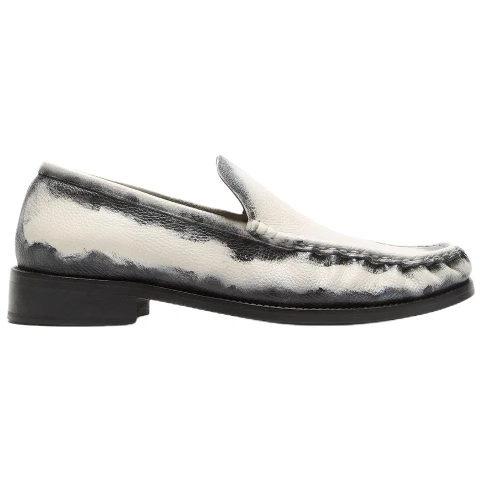 Acne Studios Casual Leather Shoes 3cm Men's Black White — фото 3