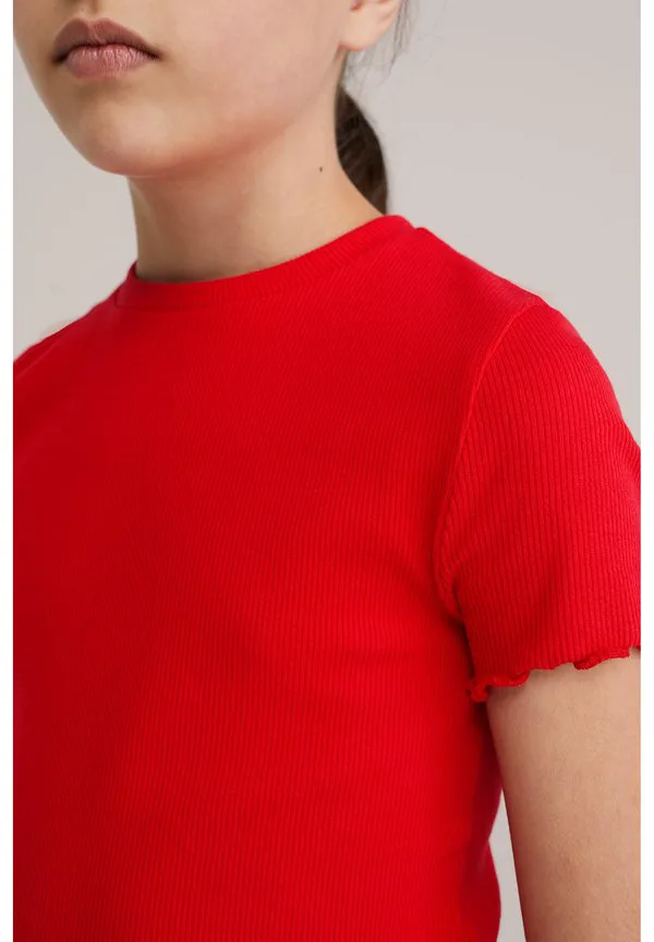 Базовая футболка узкого кроя We Fashion, Fire Red — фото 3