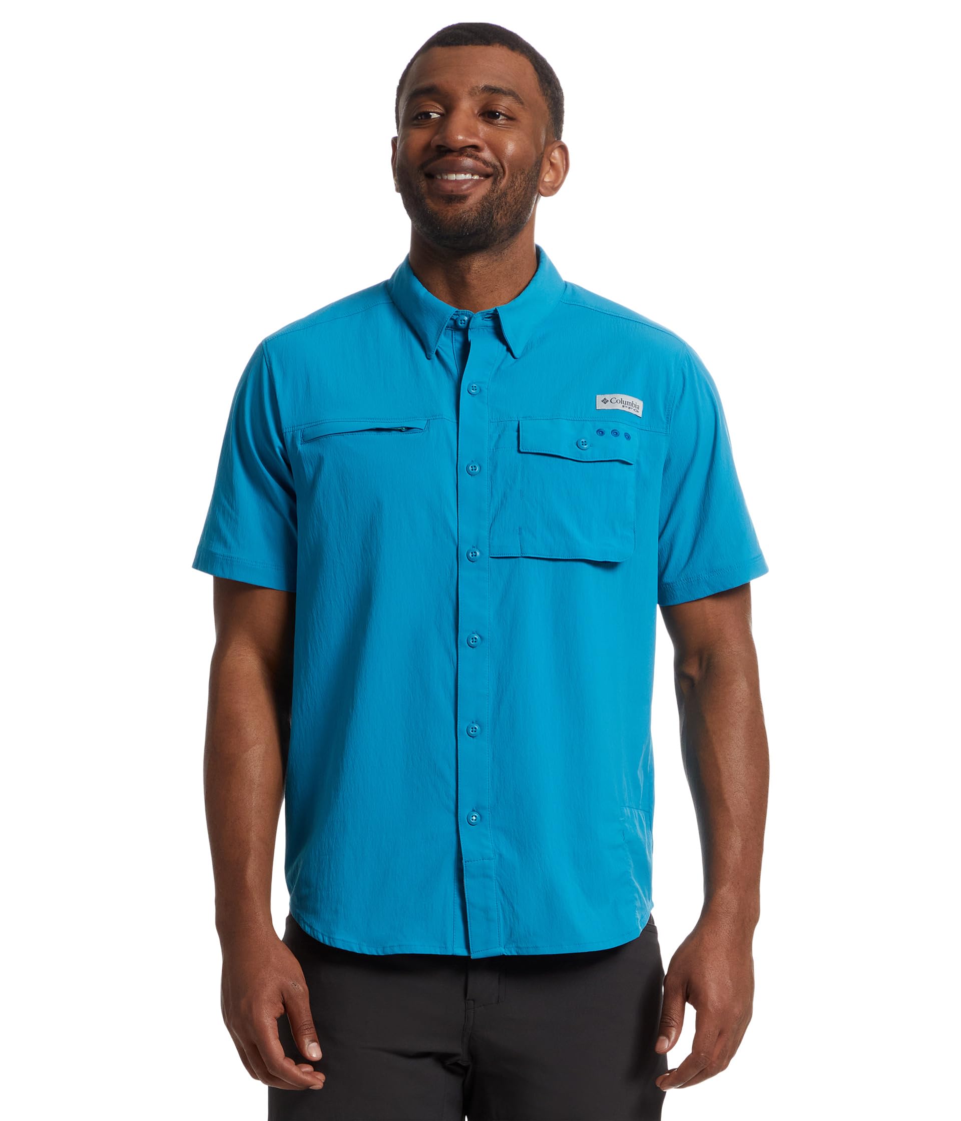 

Рубашка Columbia Wild Cast Short Sleeve Shirt, Blue Echo