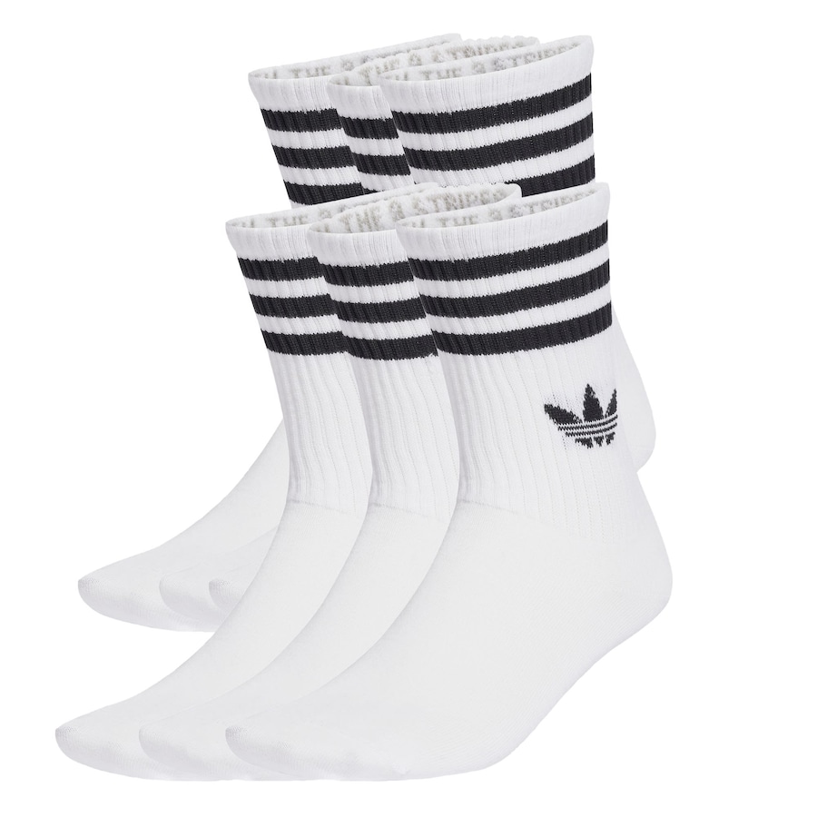 

Носки ADIDAS ORIGINALS 3-Stripes Crew 6 Pairs, белый