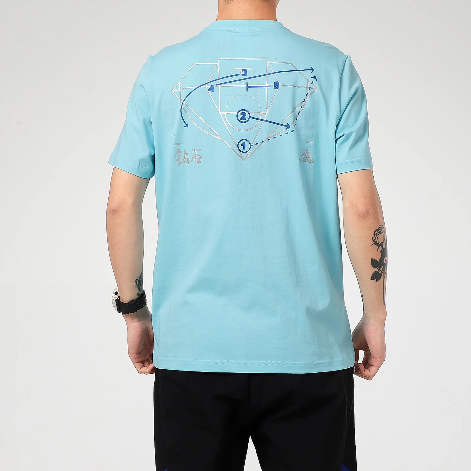 Adidas Футболка мужская Light Sky Blue — фото 3