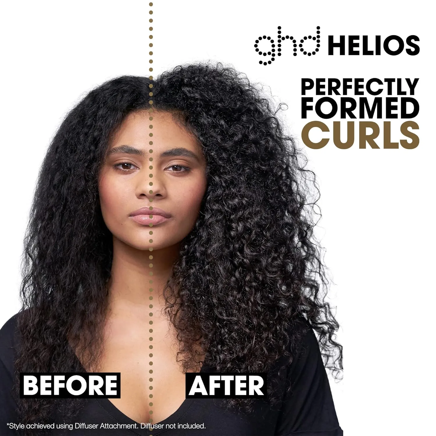 Набор ghd Helios Essentials Duo - фен Helios мощностью 1875 Вт (сливовый) и термозащитное средство для придания объема волосам Body Goals (190 мл) — фото 3