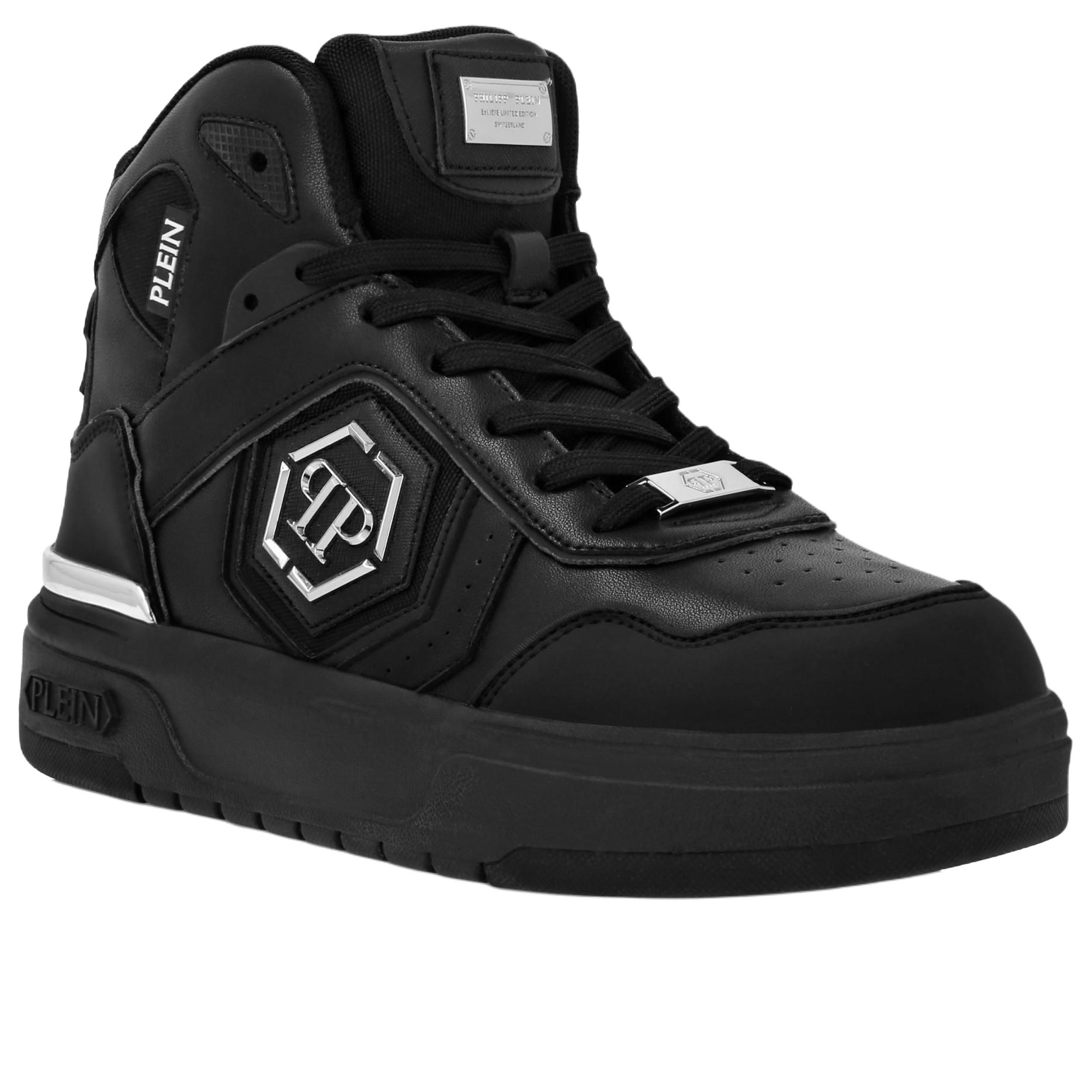 PHILIPP PLEIN Кроссовки для скейтбординга Hi Top SK8R высокие Unisex Black — фото 4