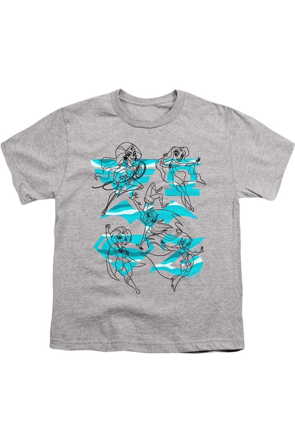 

Футболка с рисунком DC Comics Superhero Girls для девочек Gildan, Athletic Heather