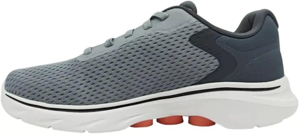 Мужские кроссовки Skechers Go Walk 7 Construction Trainers, оранжевый/серый — фото 3