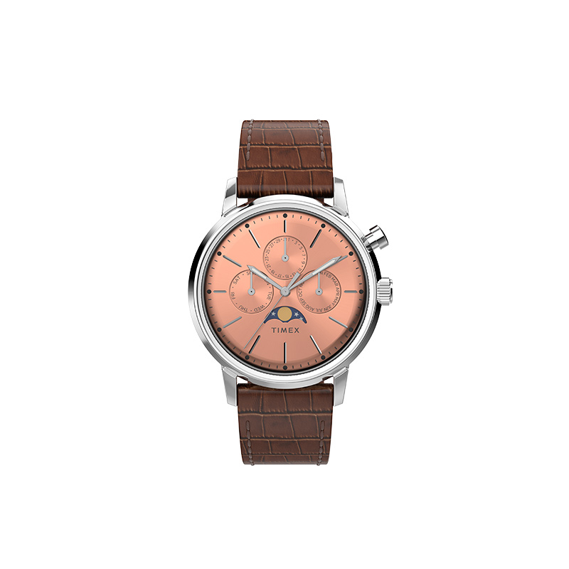 

TIMEX Часы Wrist Watch Quartz Movement Leather Strap 40mm Beige Watch Dial Men's Watch, Nude