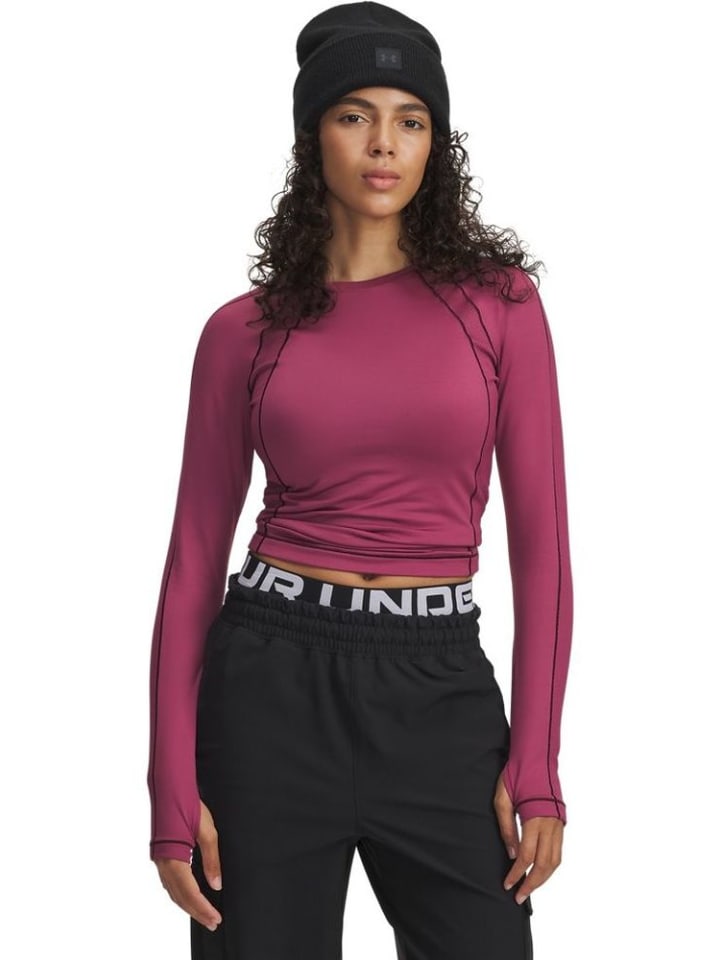 

Under Armour Футболка с длинными рукавами "ColdGear Textured Crew" красного цвета