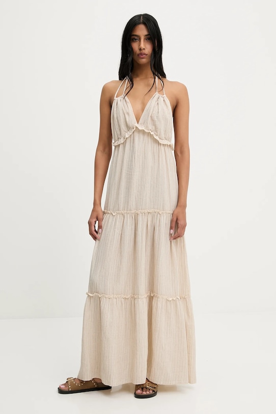 

Хлопковое платье Answear.Lab, бежевый