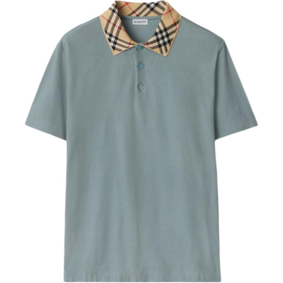

Поло с отложным воротником Burberry, серый