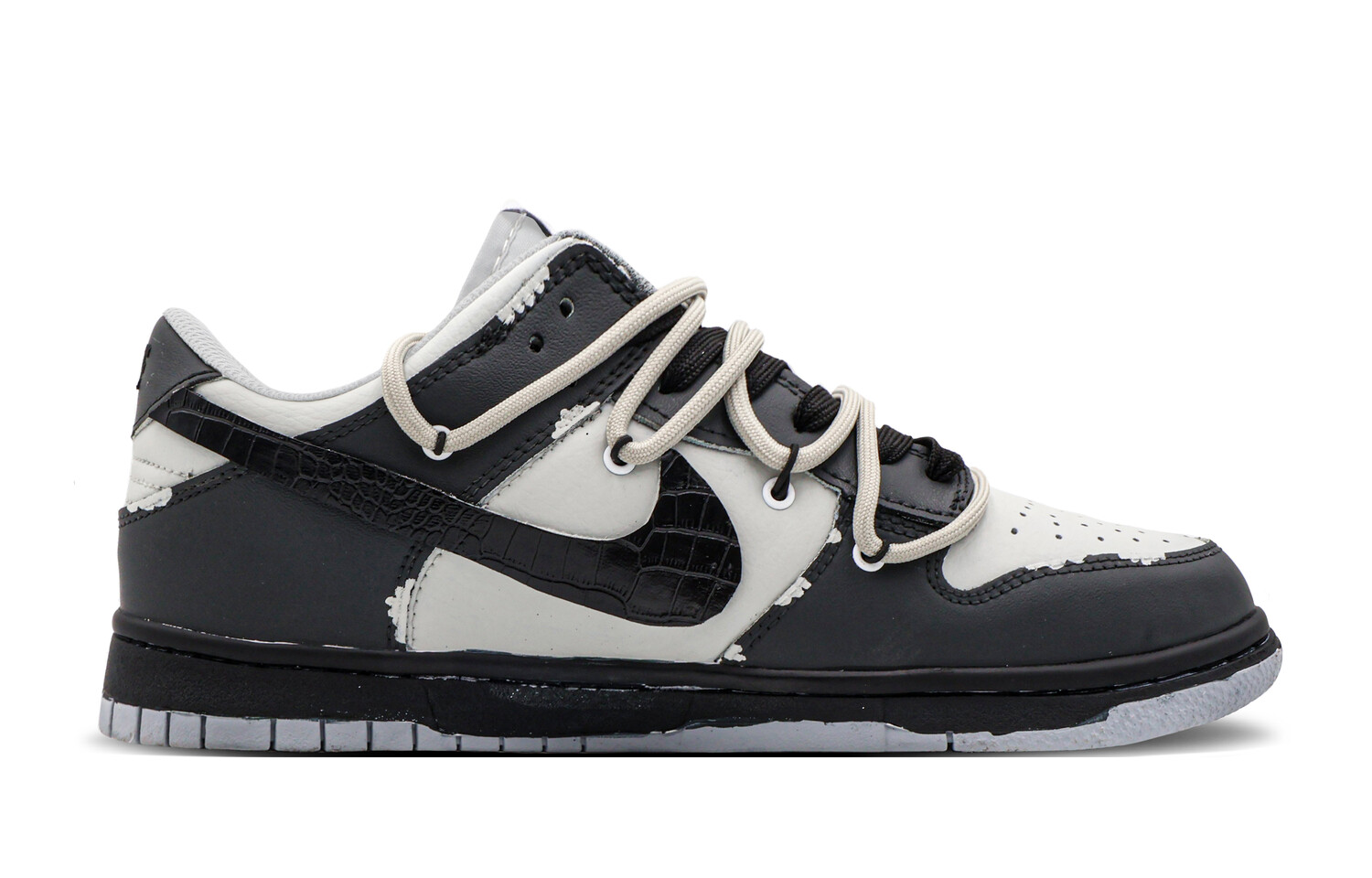 

Женские кроссовки для скейтбординга Nike Dunk, White, gray-brown, black