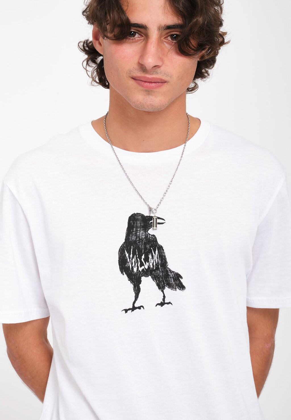 

Футболка с принтом ISSAM CROW Volcom, белый