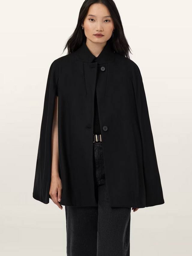 

Пальто-накидка Lunis из шерсти Wool Rich AllSaints, Black