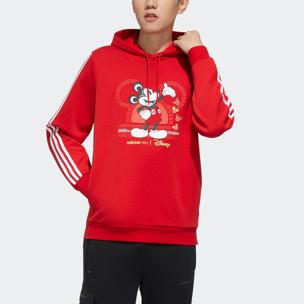 Толстовка adidas neo x Disney Crossover limited Mickey Element Sports Red, красный — фото 3