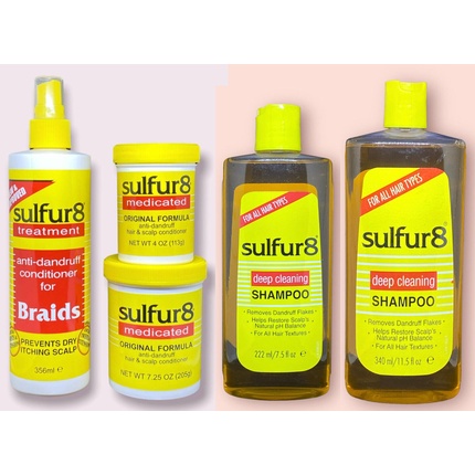 

Шампунь и кондиционер против перхоти для волос и кожи головы Sulfur 8