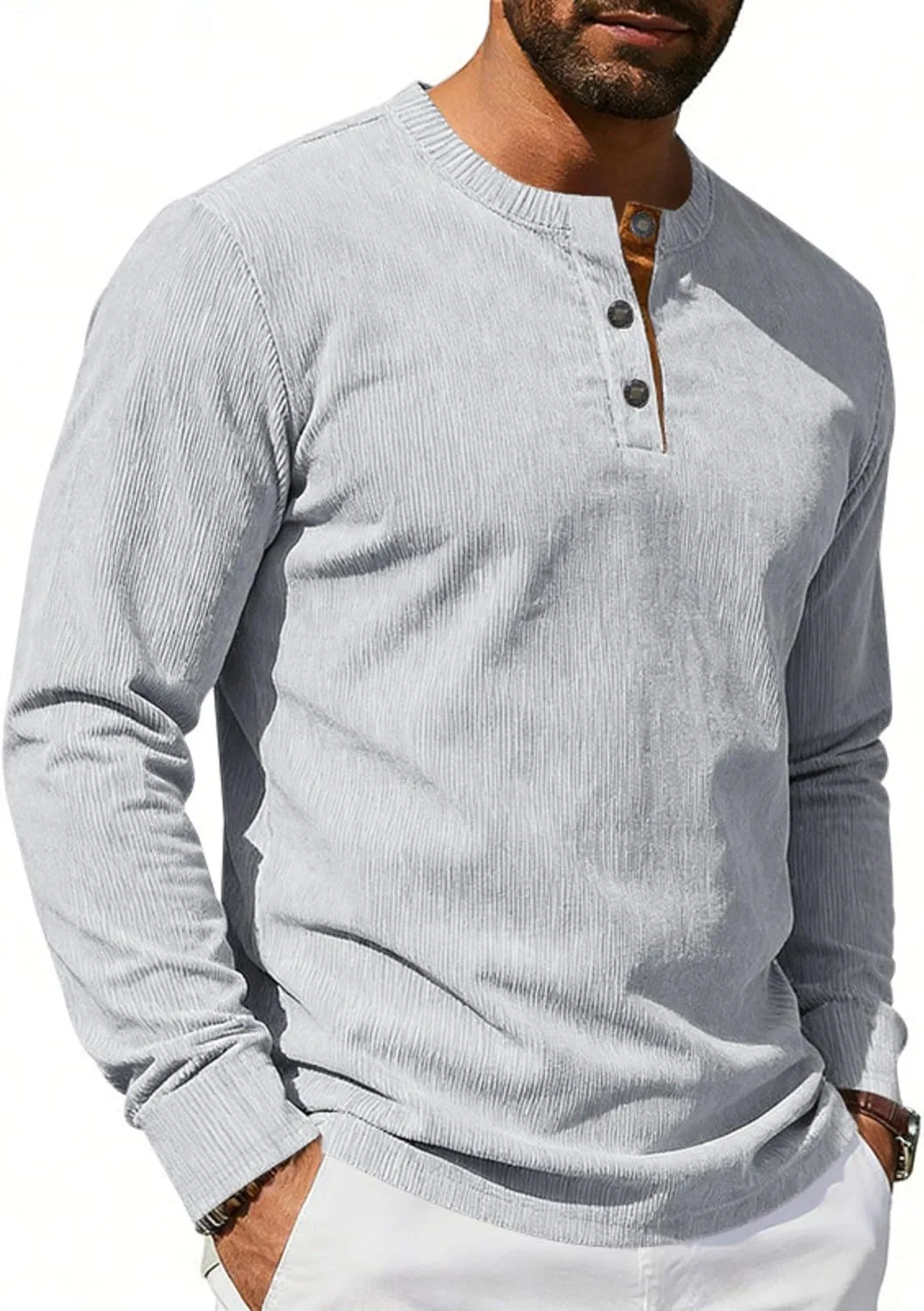 Мужская спортивная футболка хенли с длинным рукавом quick dry moisture wicking
