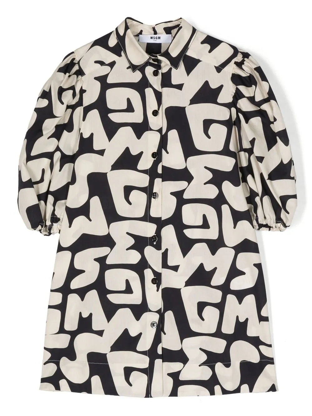 

Платье с логотипом MSGM Kids, черный
