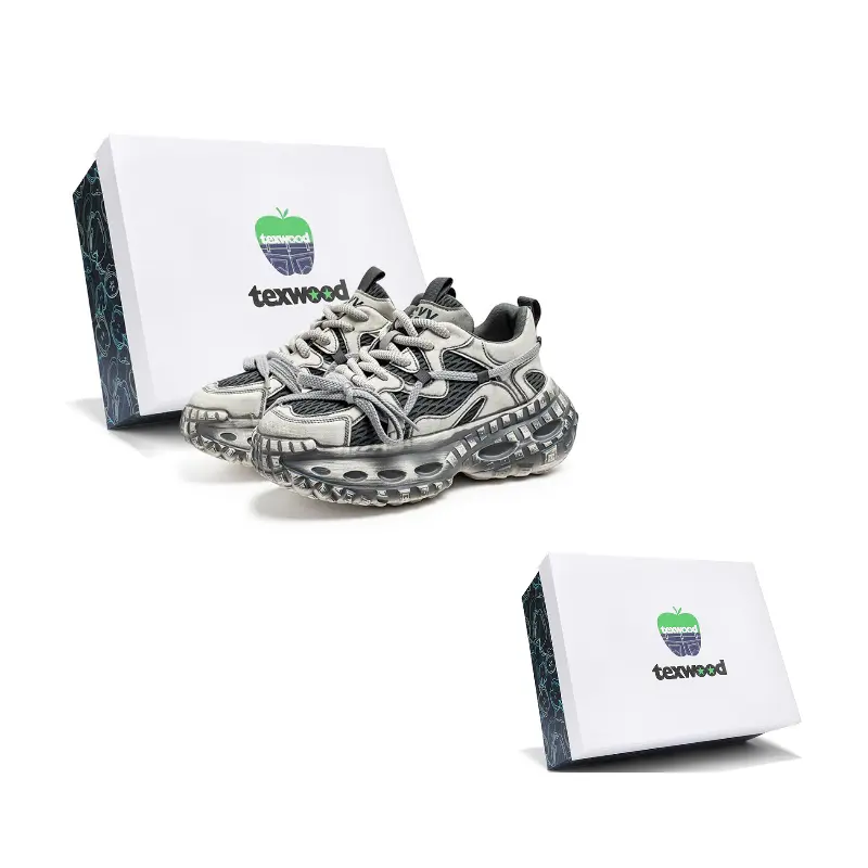 

TEXWOOD Серые массивные кроссовки мужские Low Top, цвет Gray