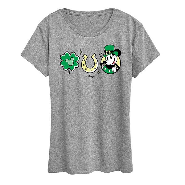 

Футболка женская S Mickey Mouse St Patrick's Icons Graphic Disney, Heather Gray